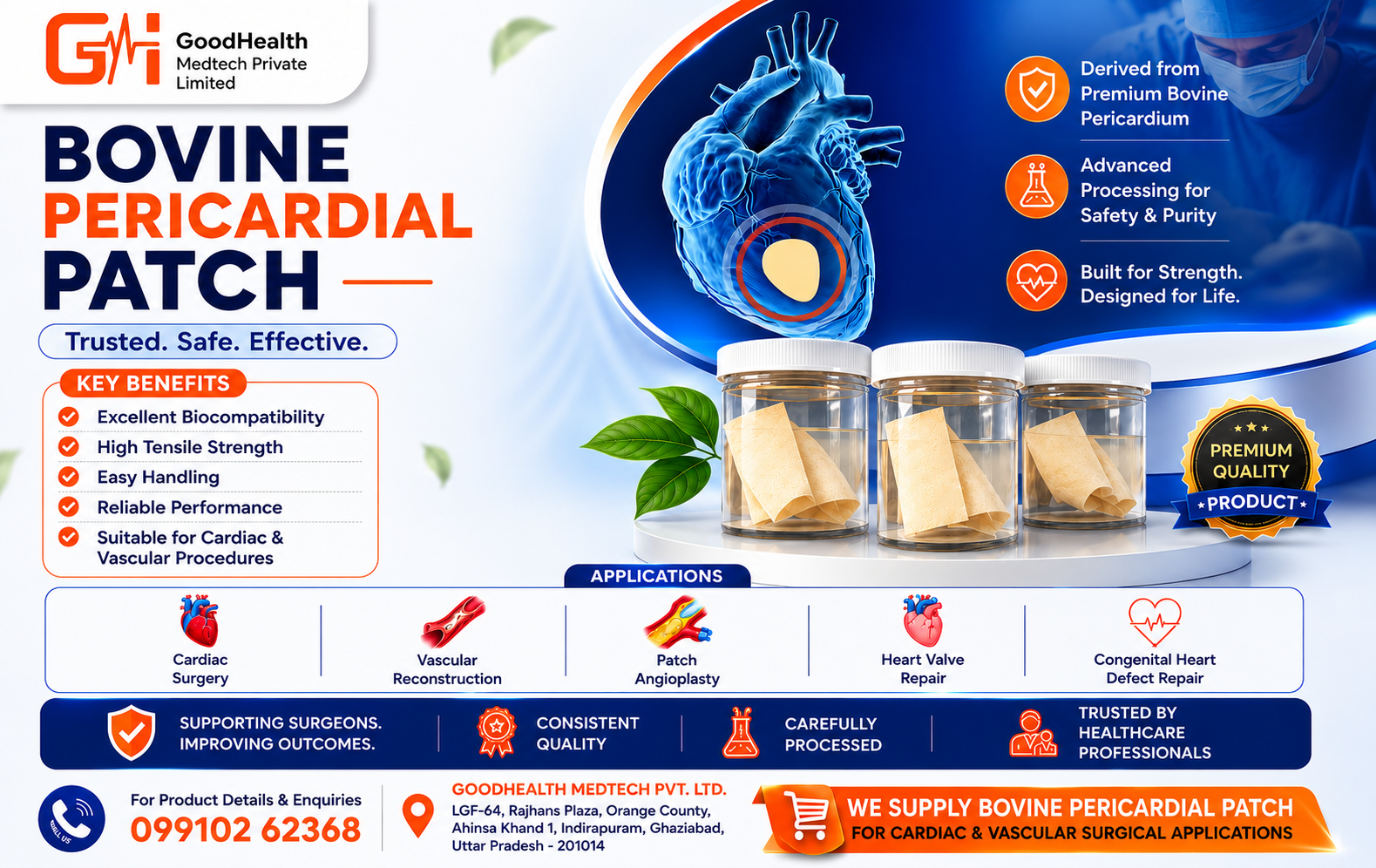 Bovine Pericardial Patch Supplier in India | Call Now